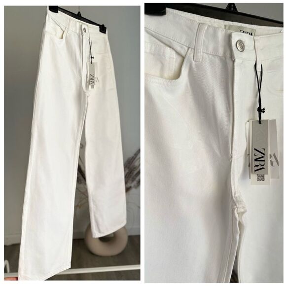 Kaia Greber x Zara Coated Jeans New - Picture 1 of 2